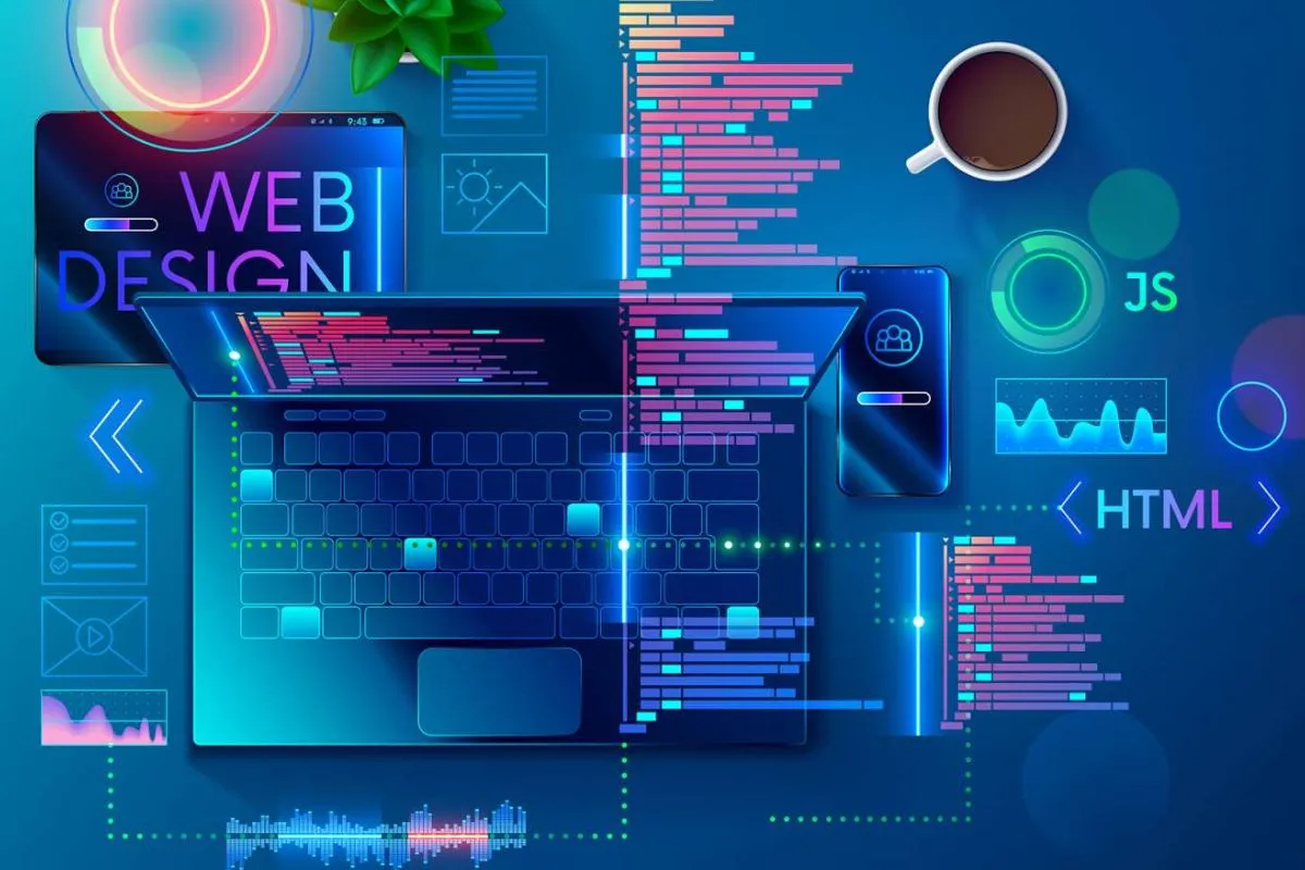 Illustration showing web design agency in the UAE.